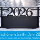2026 Jahr mit Metall verschönern